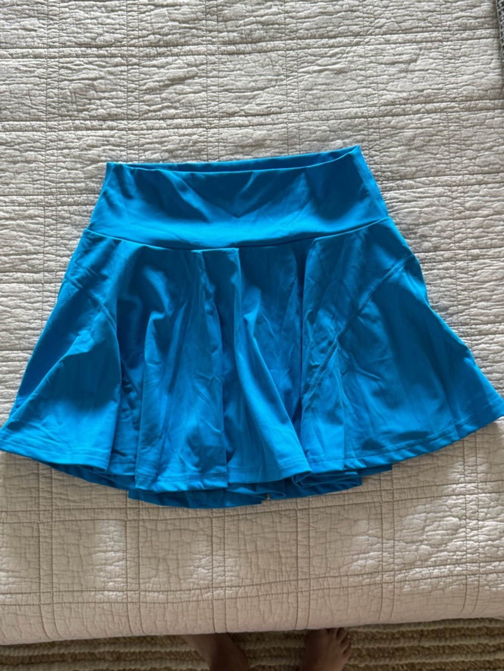 Bright Blue Women's Tennis 🎾 Skirt with Wide Waistband